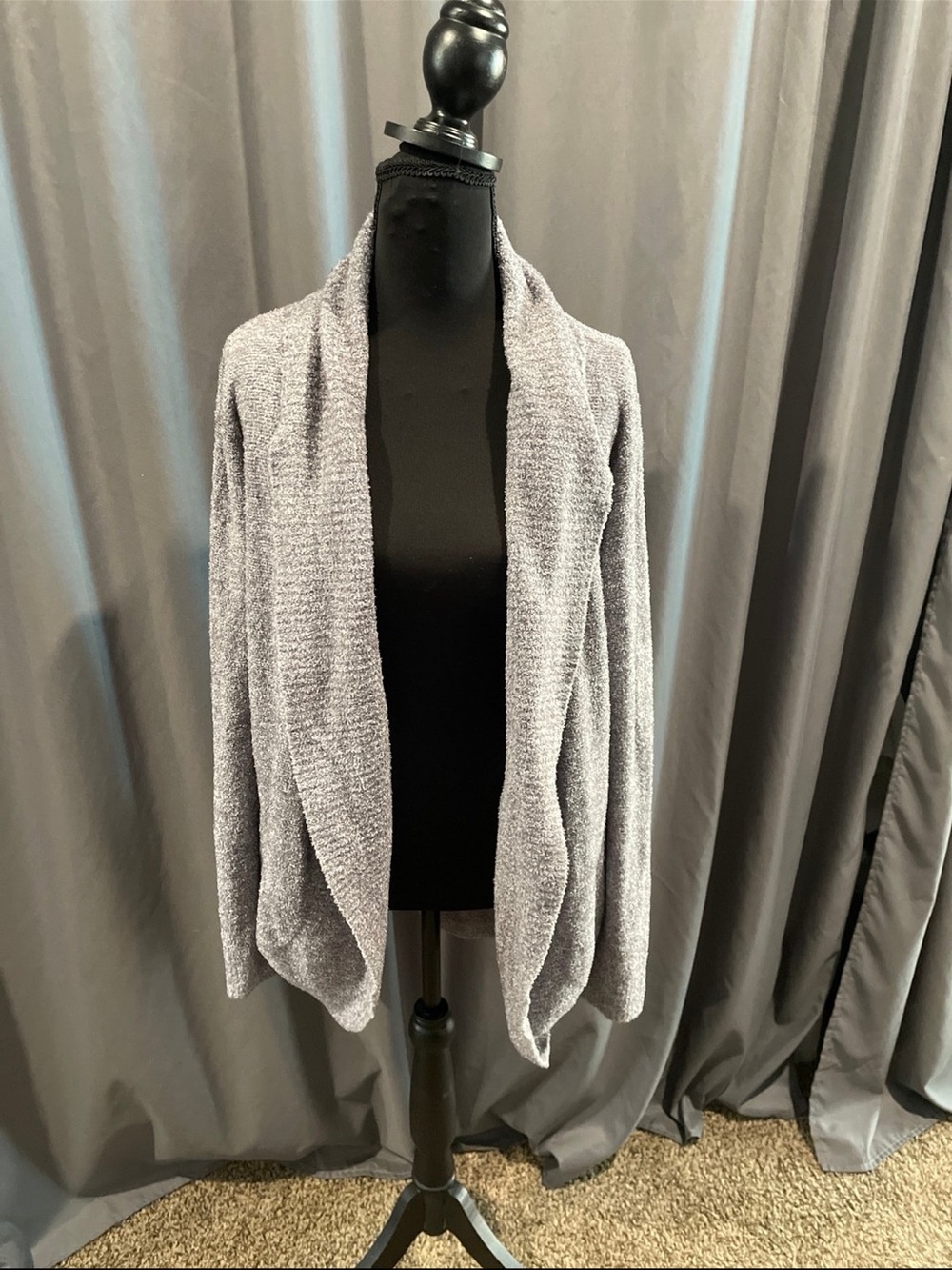 barefoot dreams, cozy chic lite open cardigan, size medium